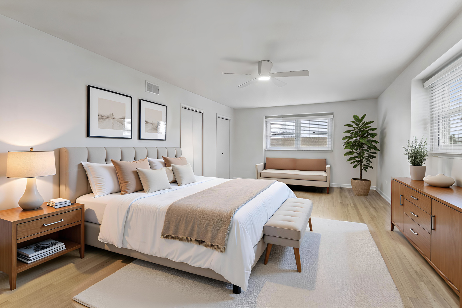 7209 Grant Street Darien, IL 60561 - Photo 22 of 37 a bedroom with bed lamp and window