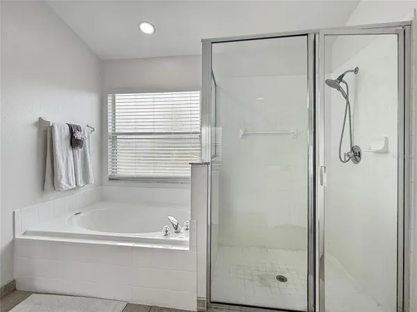 a bathroom with a bath tub and a shower