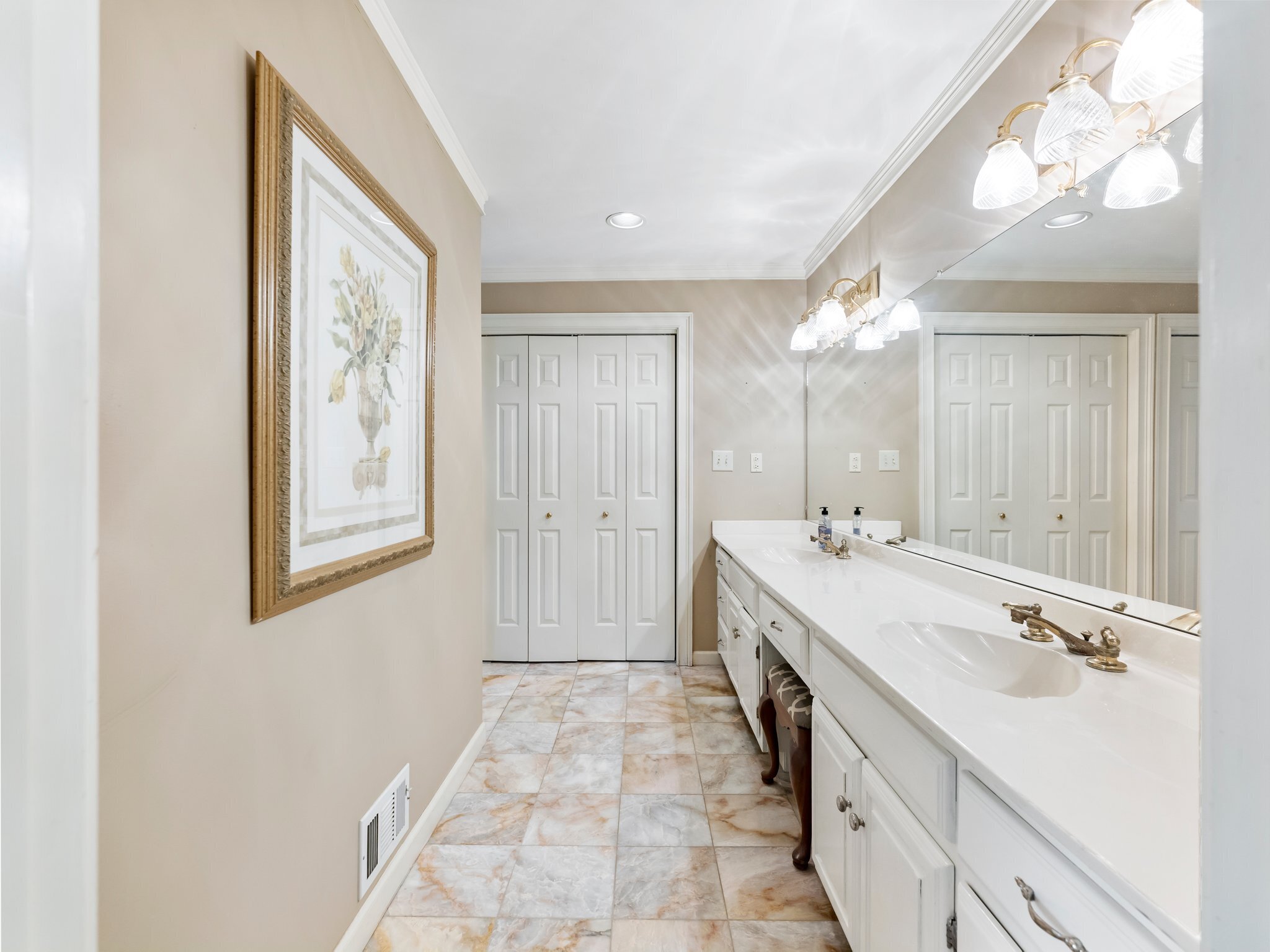 4394 Holly Springs Road Pendergrass, GA 30567 - Photo 25 of 80 a spacious bathroom with a double vanity sink mirror and