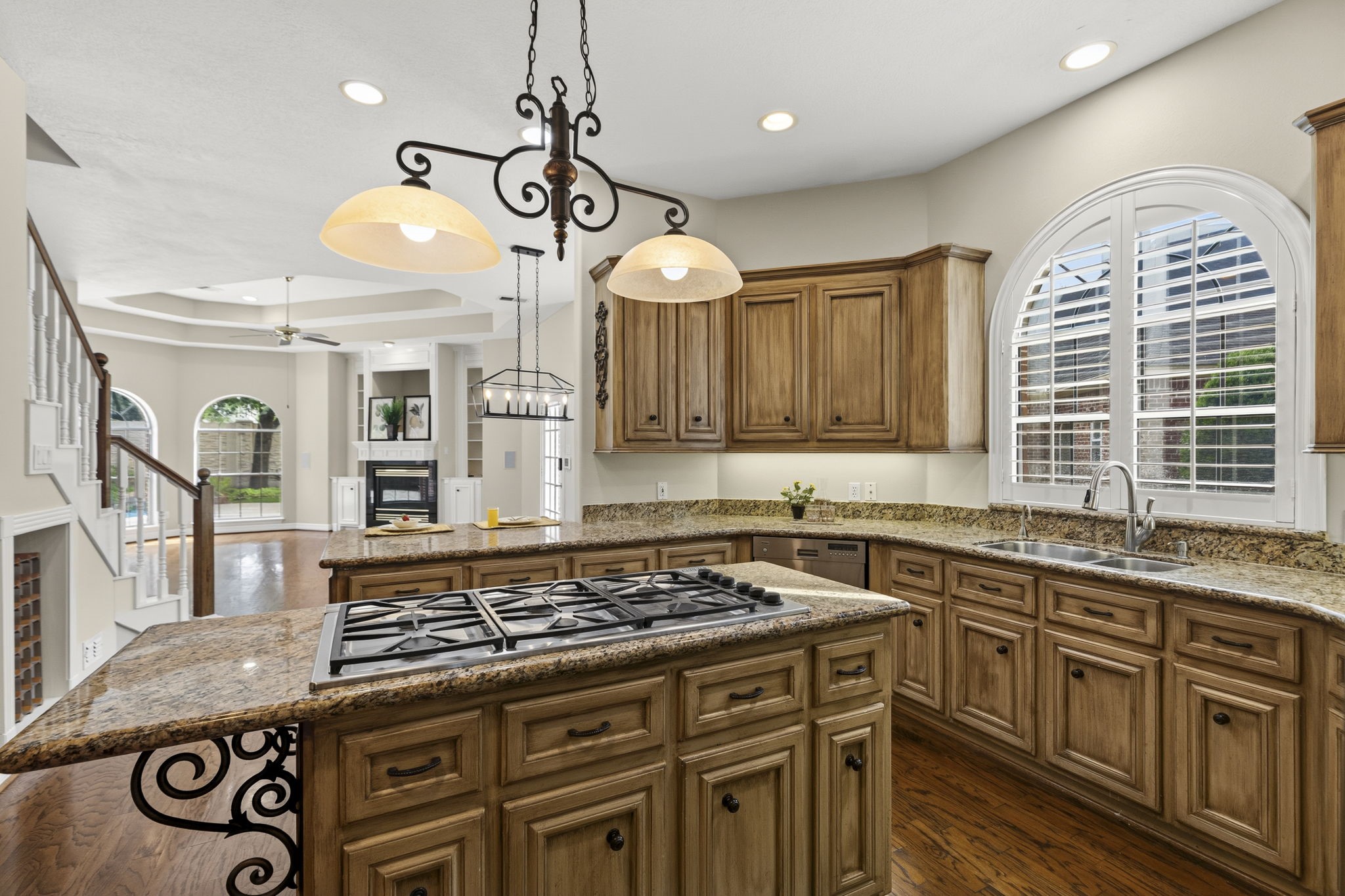 18310 Pamela Way Spring, TX 77379 - Photo 16 of 42 The kitchen flows seamlessly into the family room.