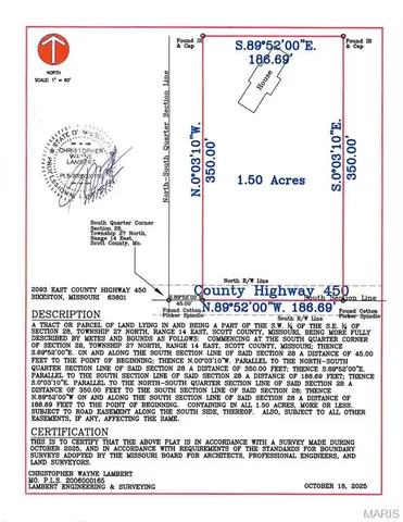$240,000 | 2093 East County Highway 450, Sikeston, MO 63801