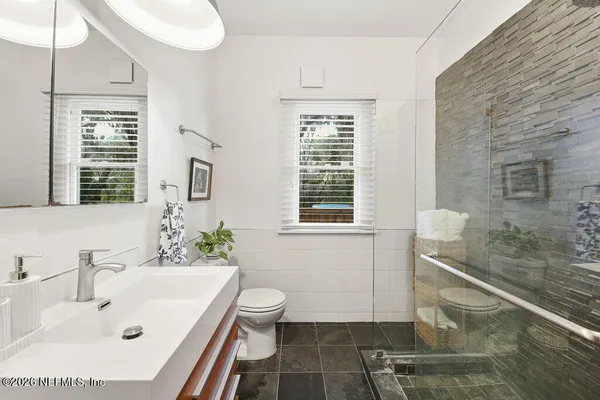 a deck view with a seating space