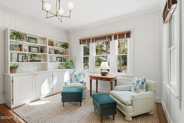 a living room filled with furniture