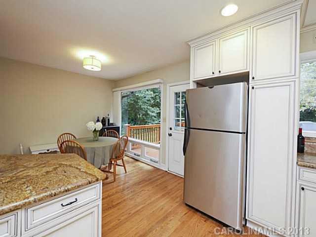 4216 Murrayhill Road Charlotte, NC 28209 - Photo 9 of 16 a kitchen with sink refrigerator and cabinets
