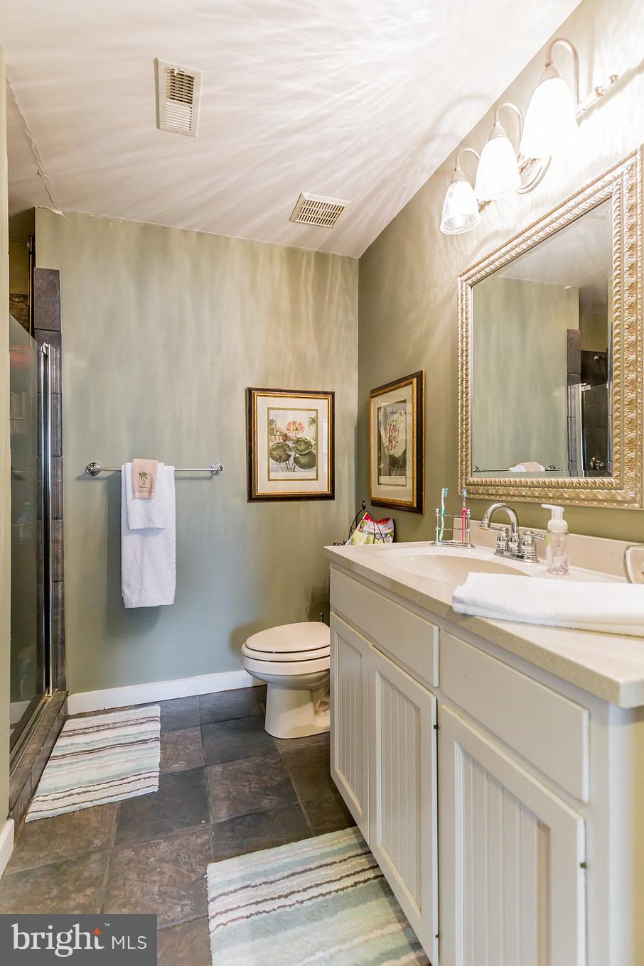 6155 Hallowing Point Road Prince Frederick, MD 20678 - Photo 19 of 29 a bathroom with a toilet sink and mirror