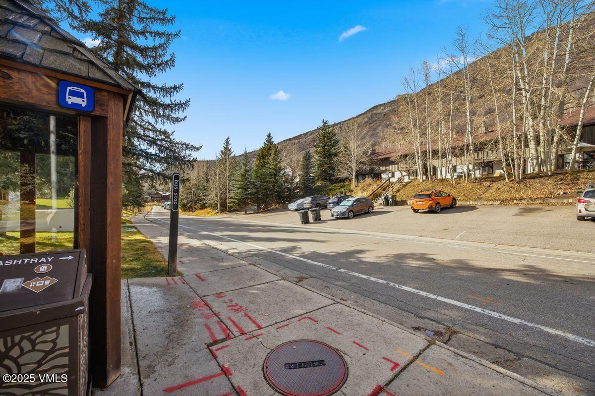 2099 Chamonix Lane, Unit 1C Vail, CO 81657 - Photo 22 of 29 Bus Stop to Building