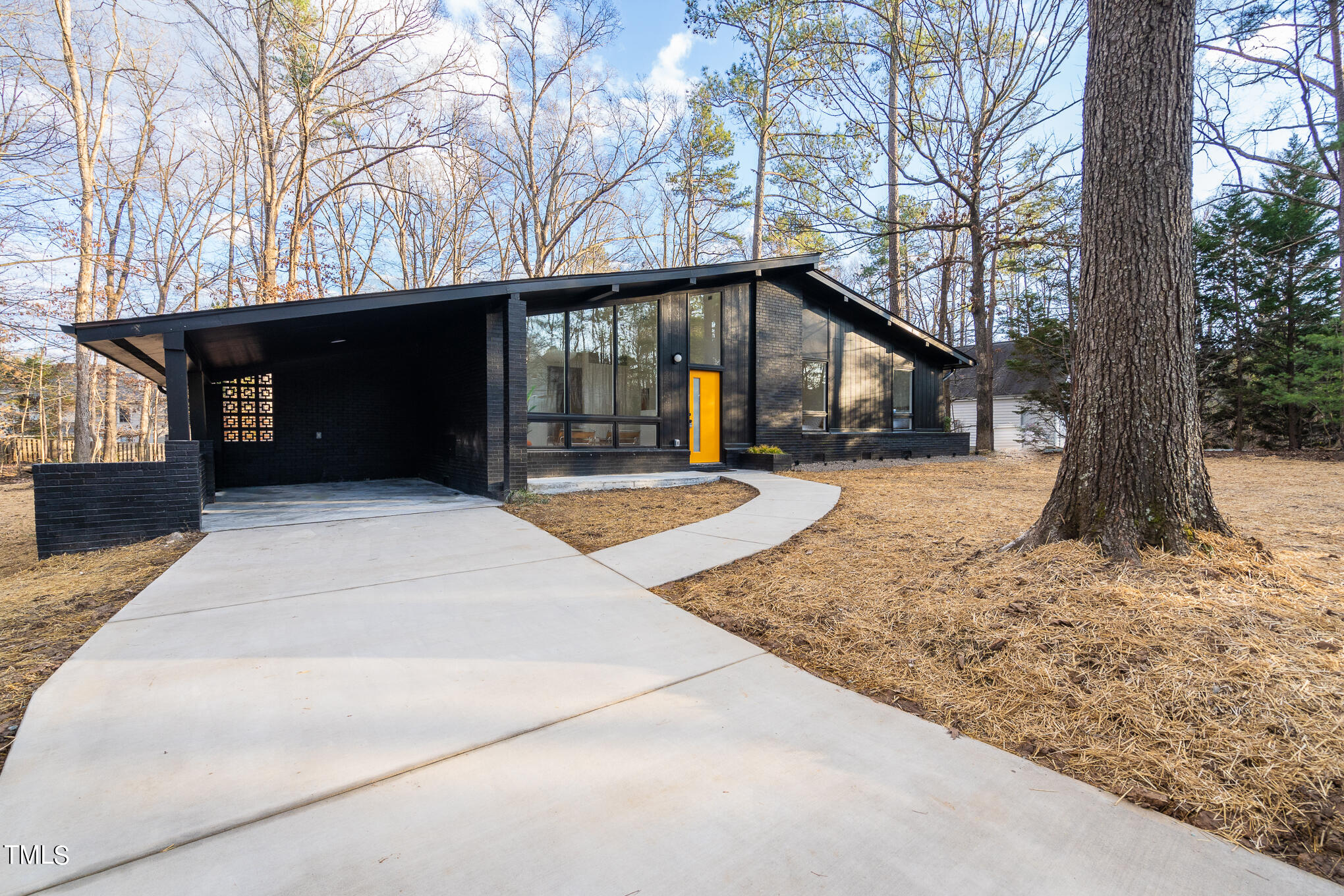 332 Erwin Road Chapel Hill, NC 27514 - Photo 33 of 35 a view of a house with a yard covered in snow