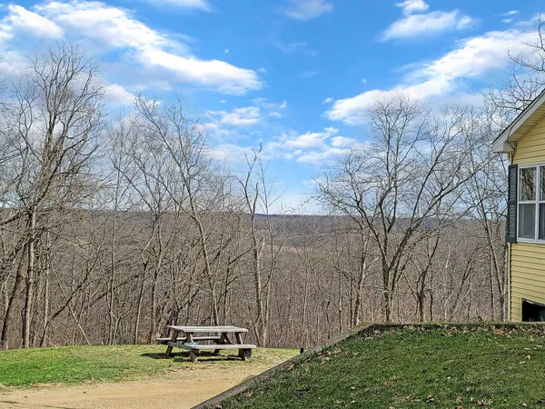 a view of a wooden deck