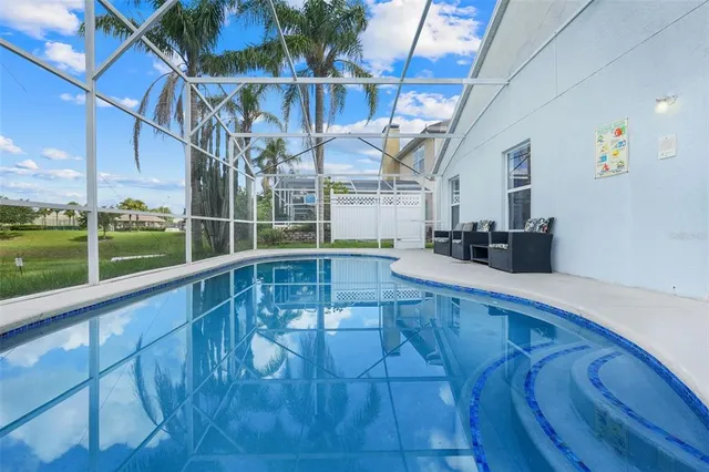 a view of a porch with a yard