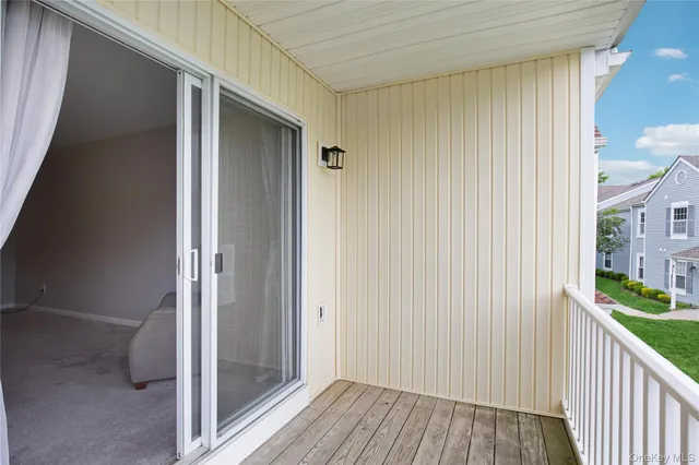 a view of wooden floor in a balcony