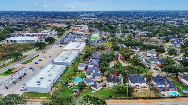 an aerial view of a city