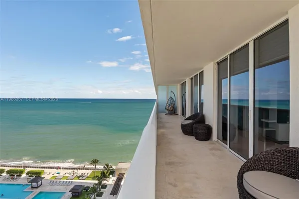 a view of a balcony