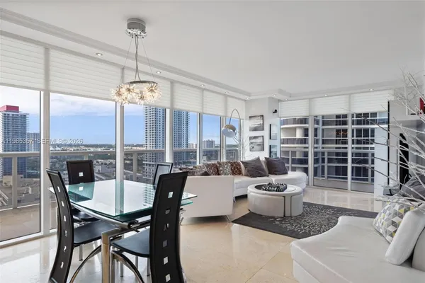 a view of a dining room and livingroom view
