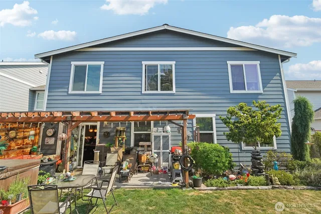 a front view of a house with swimming pool