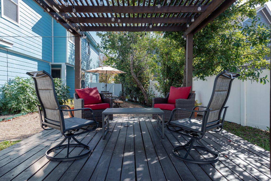 1519 Davis Mountain Loop Cedar Park, TX 78613 - Photo 37 of 39 a view of a chairs and table on the wooden deck