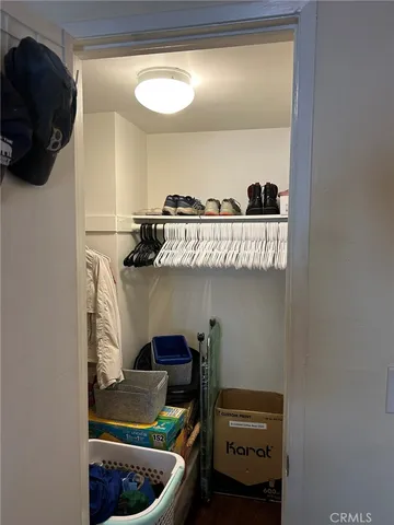 a view of a walk in closet