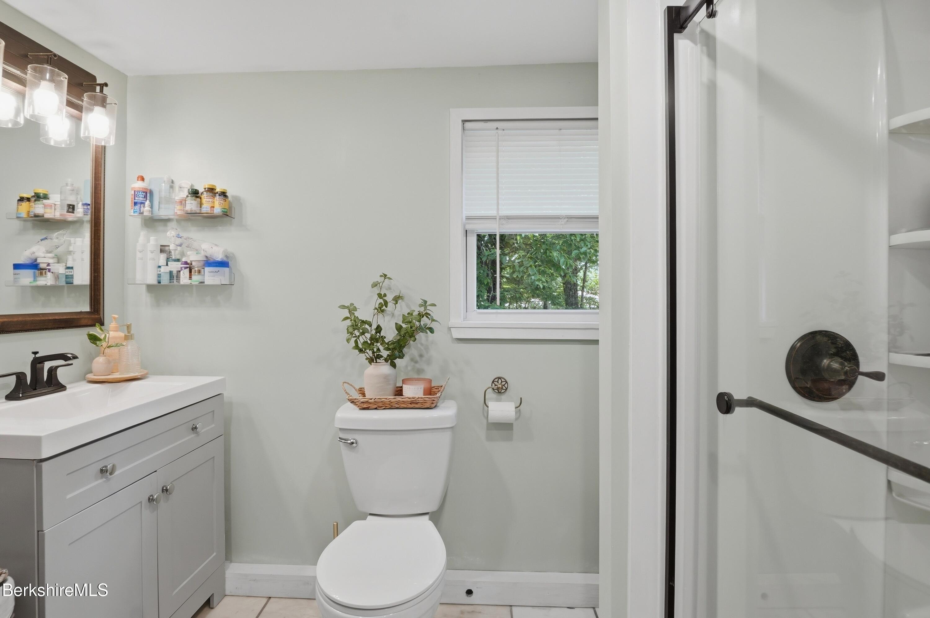 4 David Drive Peru, MA 01235 - Photo 18 of 44 a bathroom with a toilet a sink and a window