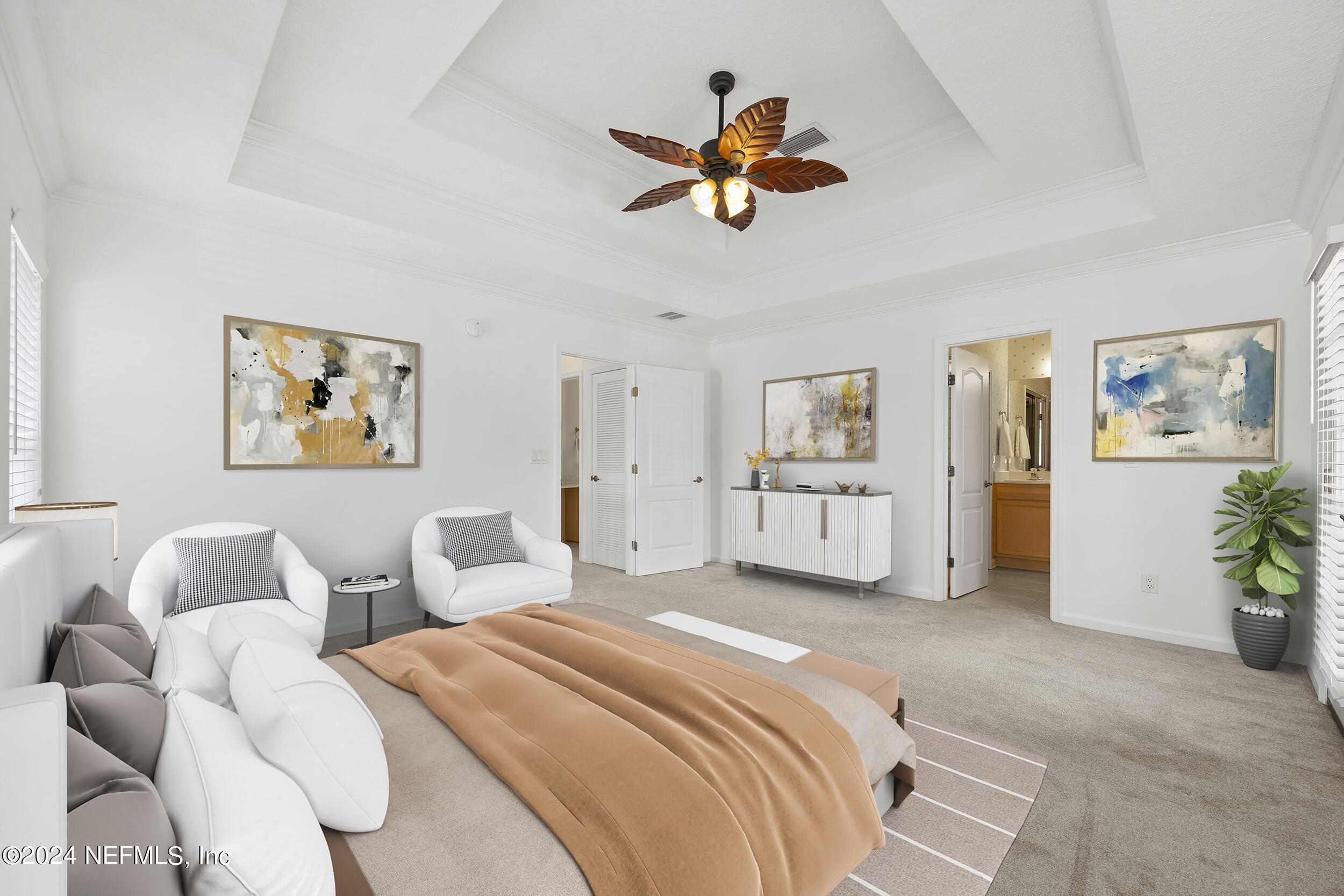 303 First Street Atlantic Beach, FL 32233 - Photo 14 of 40 Primary Bedroom (virtually staged)