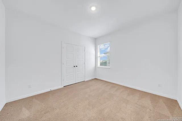 an empty room with a window