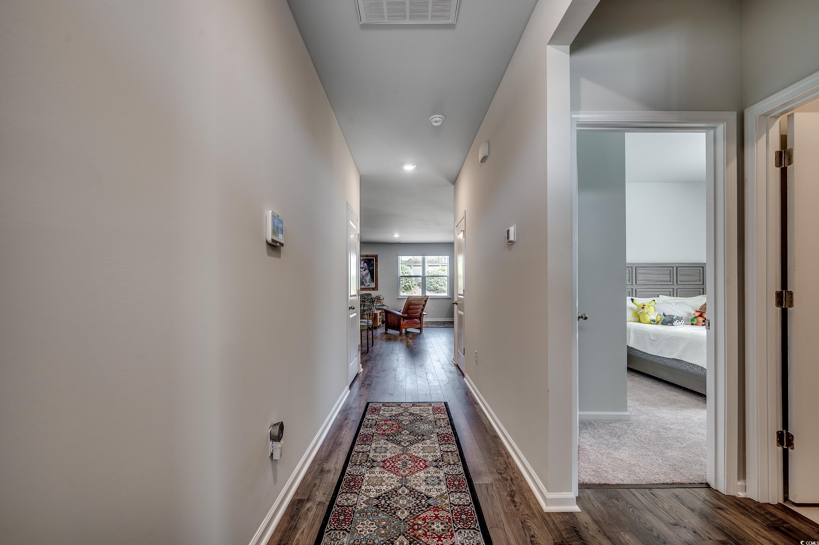2924 Skylar Drive Myrtle Beach, SC 29577 - Photo 21 of 30 Hallway featuring dark wood finished floors and recessed lighting