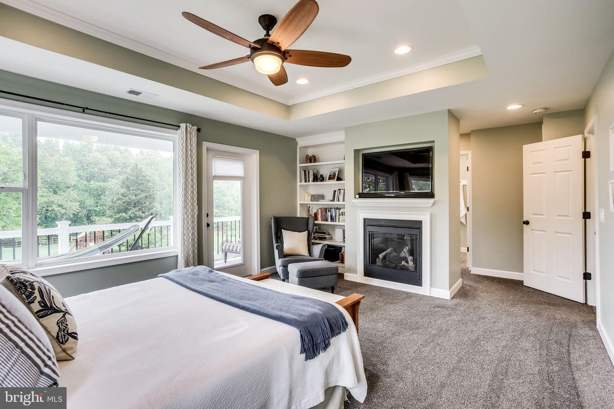 1211 Bishopsgate Way Reston, VA 20194 - Photo 27 of 56 Fireplace & Door to balcony from master suite
