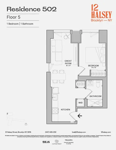 $4,350 | 12 Halsey Street, Unit 502 | Bedford-Stuyvesant