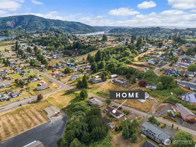 an aerial view of a city