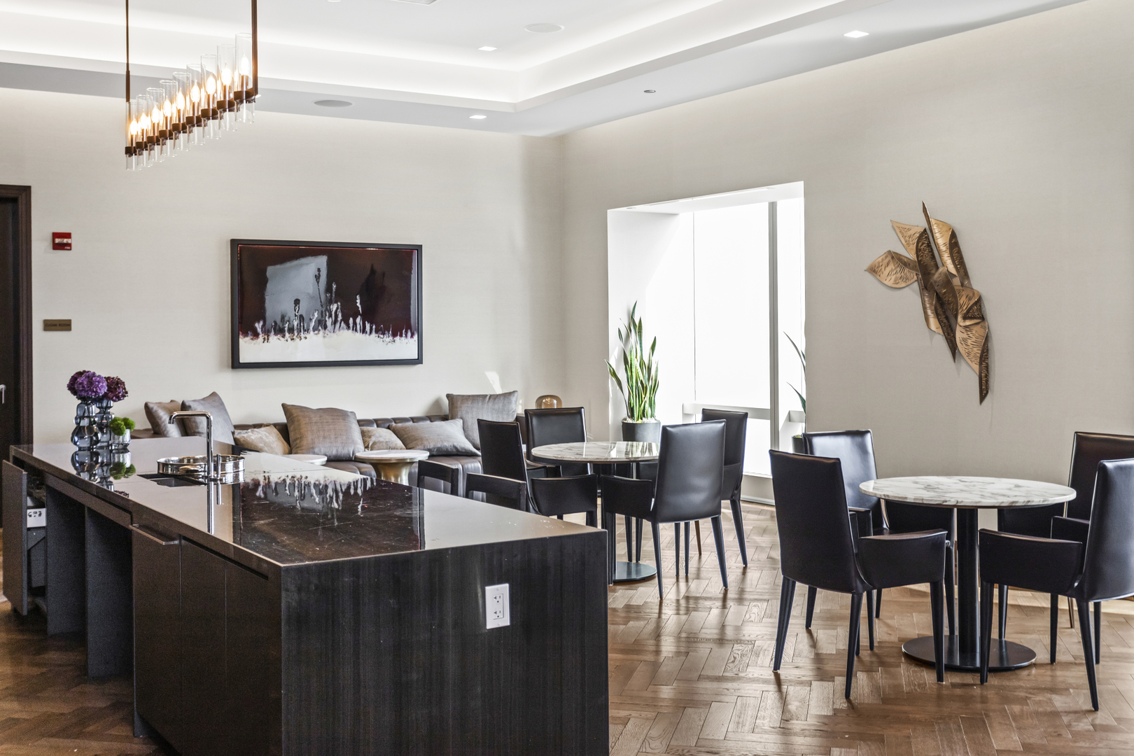 363 East Wacker Drive, Unit 2503 Chicago, IL 60601 - Photo 35 of 52 a view of a dining room with furniture window and outside view