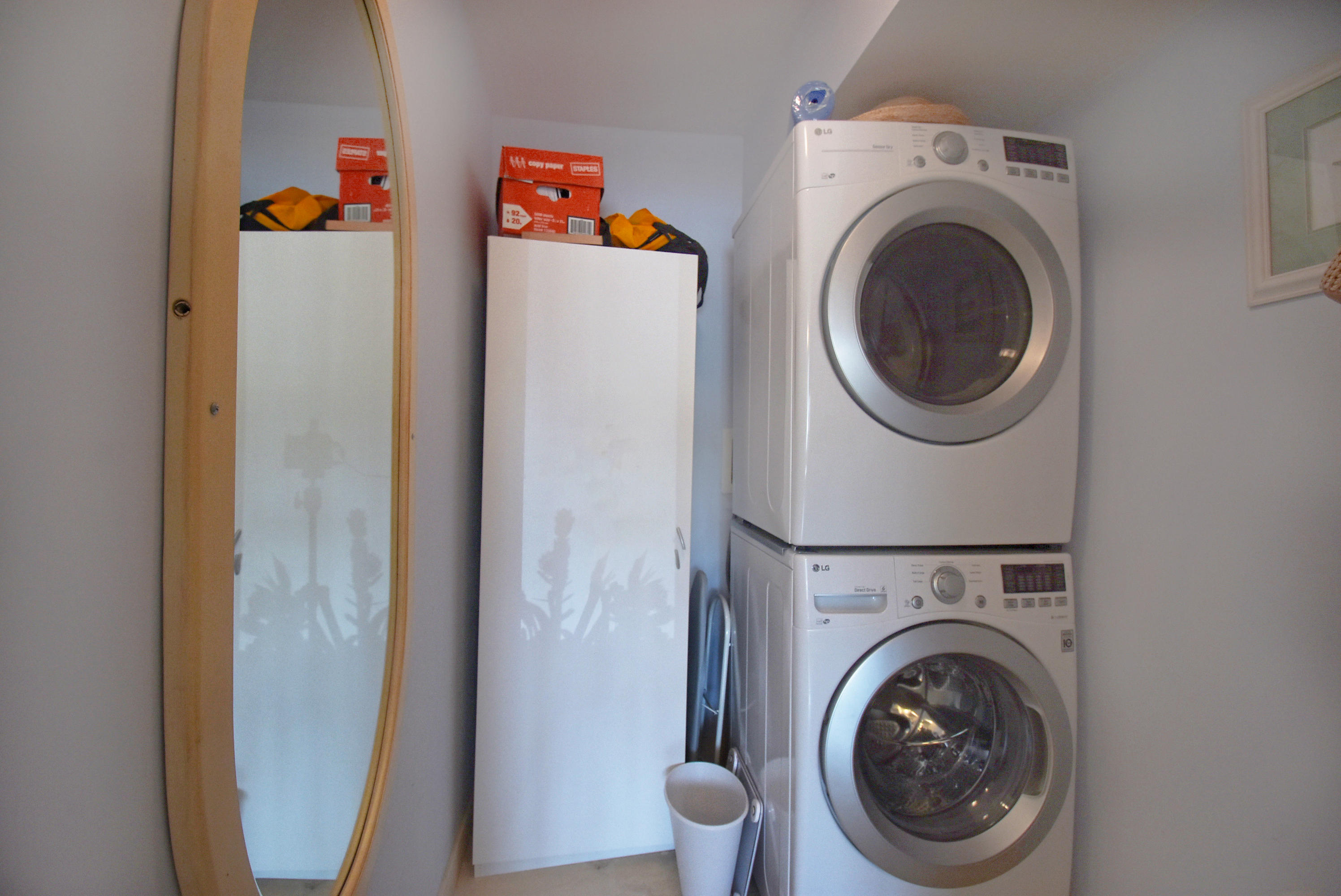 1700 South Ocean Boulevard, Unit 7 Delray Beach, FL 33483 - Photo 16 of 37 a view of a hallway with washer and dryer