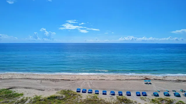 a view of an ocean and beach