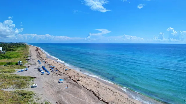 a view of an ocean beach