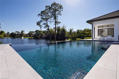 a view of a lake with houses