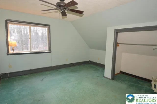 a view of small space with a fireplace