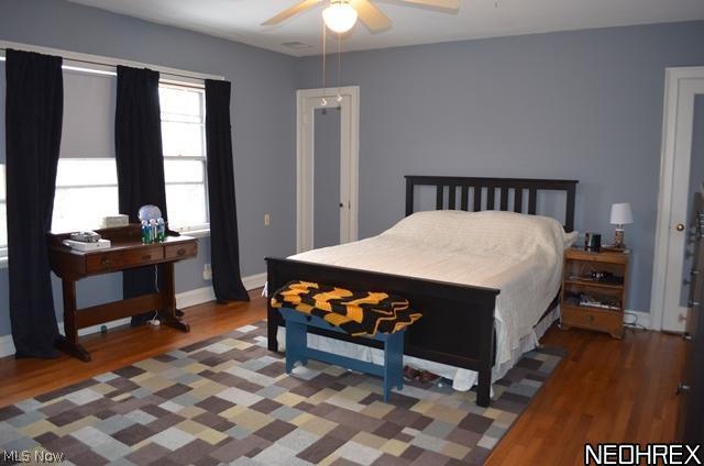 3003 Eaton Road Shaker Heights, OH 44122 - Photo 13 of 25 Bedroom two on 2nd floor with wood floors and ceiling fan.