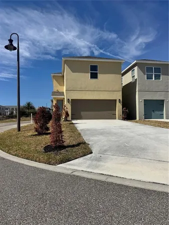 a front view of a house with entertaining space