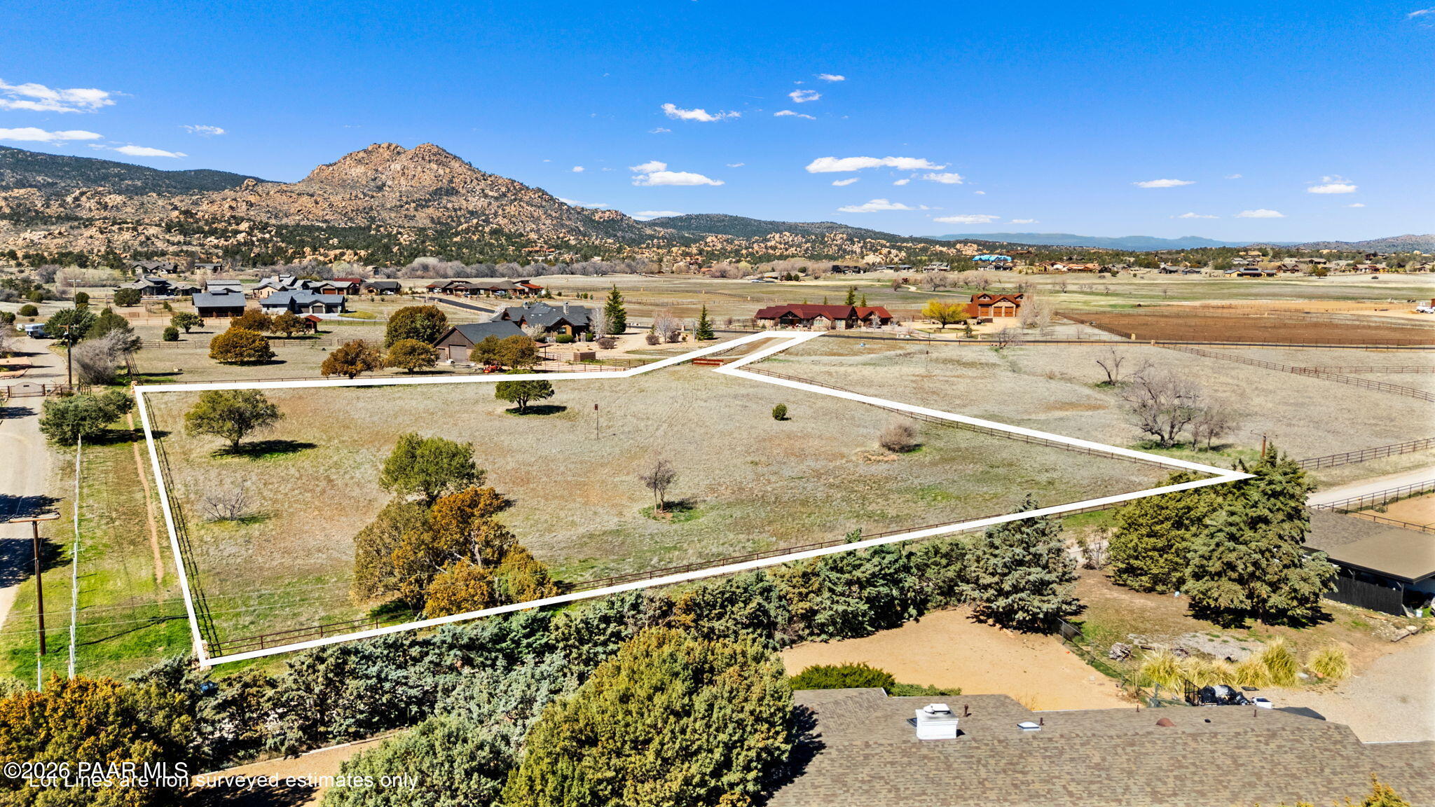 8905 North Callahan Road Prescott, AZ 86305 - Photo 12 of 19 5-Aerial (3) Lot Lines