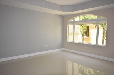 an empty room with a window