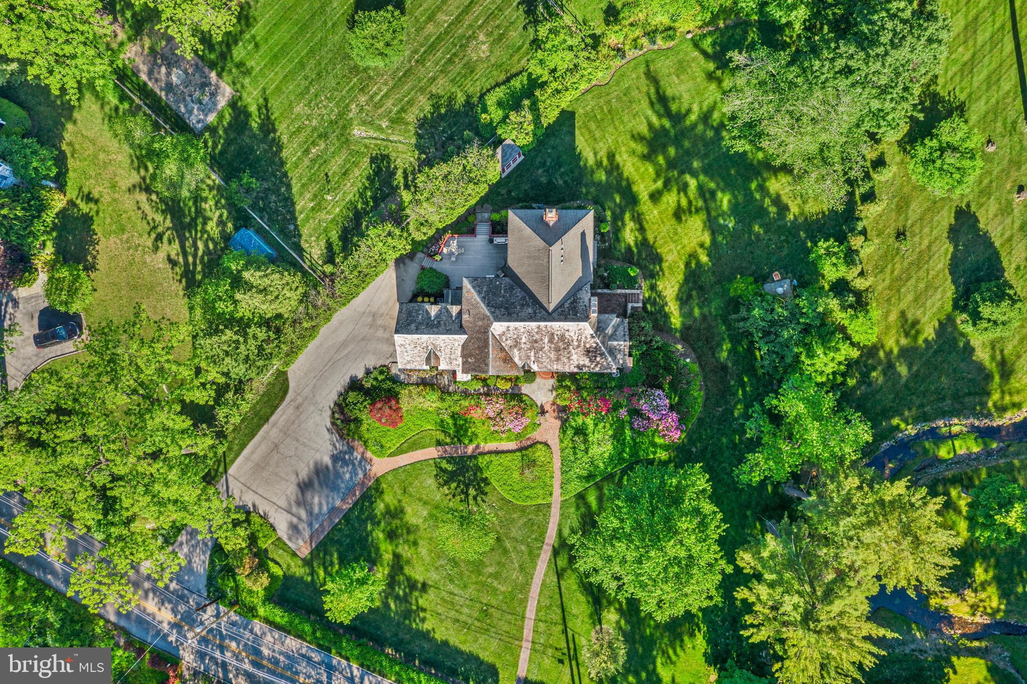 321 Airdale Road Bryn Mawr, PA 19010 - Photo 4 of 50 Aerial View of home and grounds