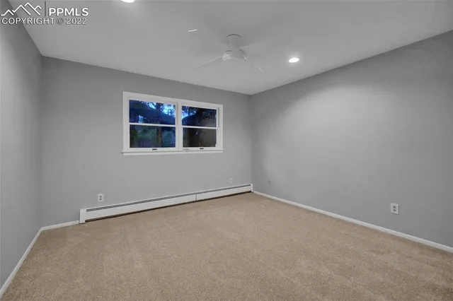 an empty room with a window