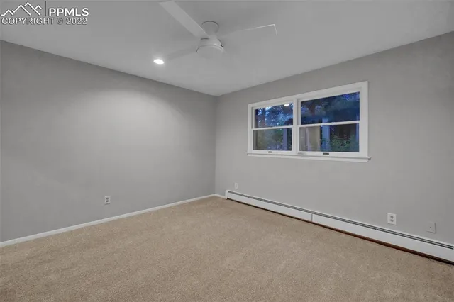 an empty room with a window