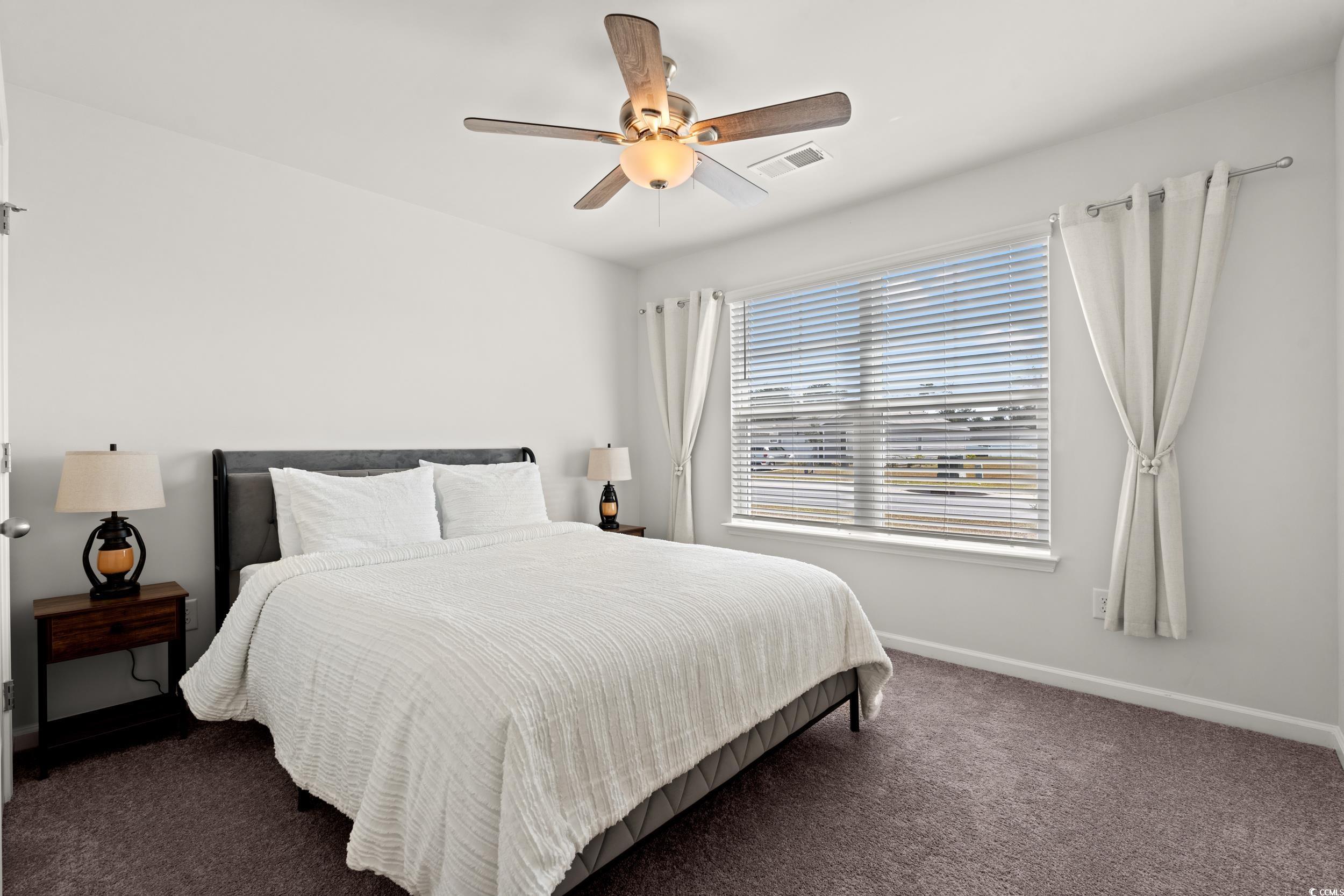 514 Strawberry Field Way Galivants Ferry, SC 29544 - Photo 16 of 37 Carpeted bedroom featuring a ceiling fan and baseboards