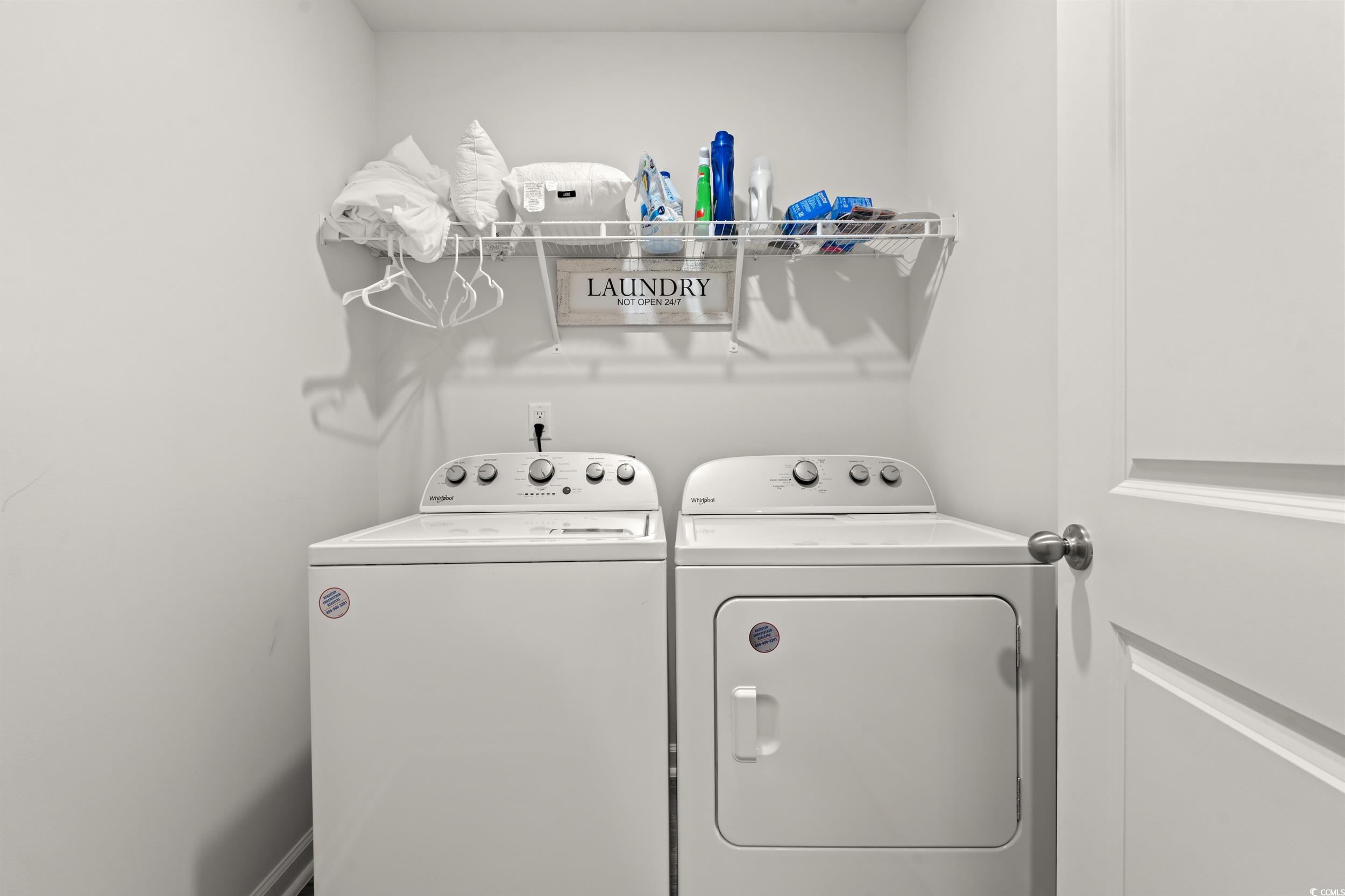 514 Strawberry Field Way Galivants Ferry, SC 29544 - Photo 18 of 37 Washroom featuring washer and clothes dryer