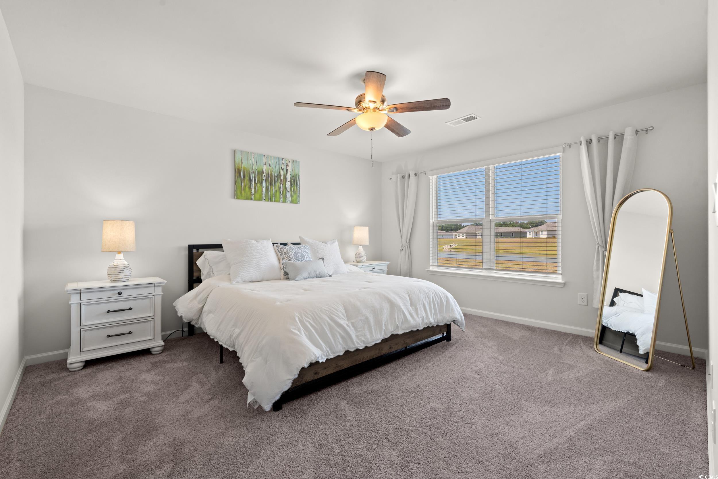 514 Strawberry Field Way Galivants Ferry, SC 29544 - Photo 9 of 37 Carpeted bedroom featuring a ceiling fan and baseboards