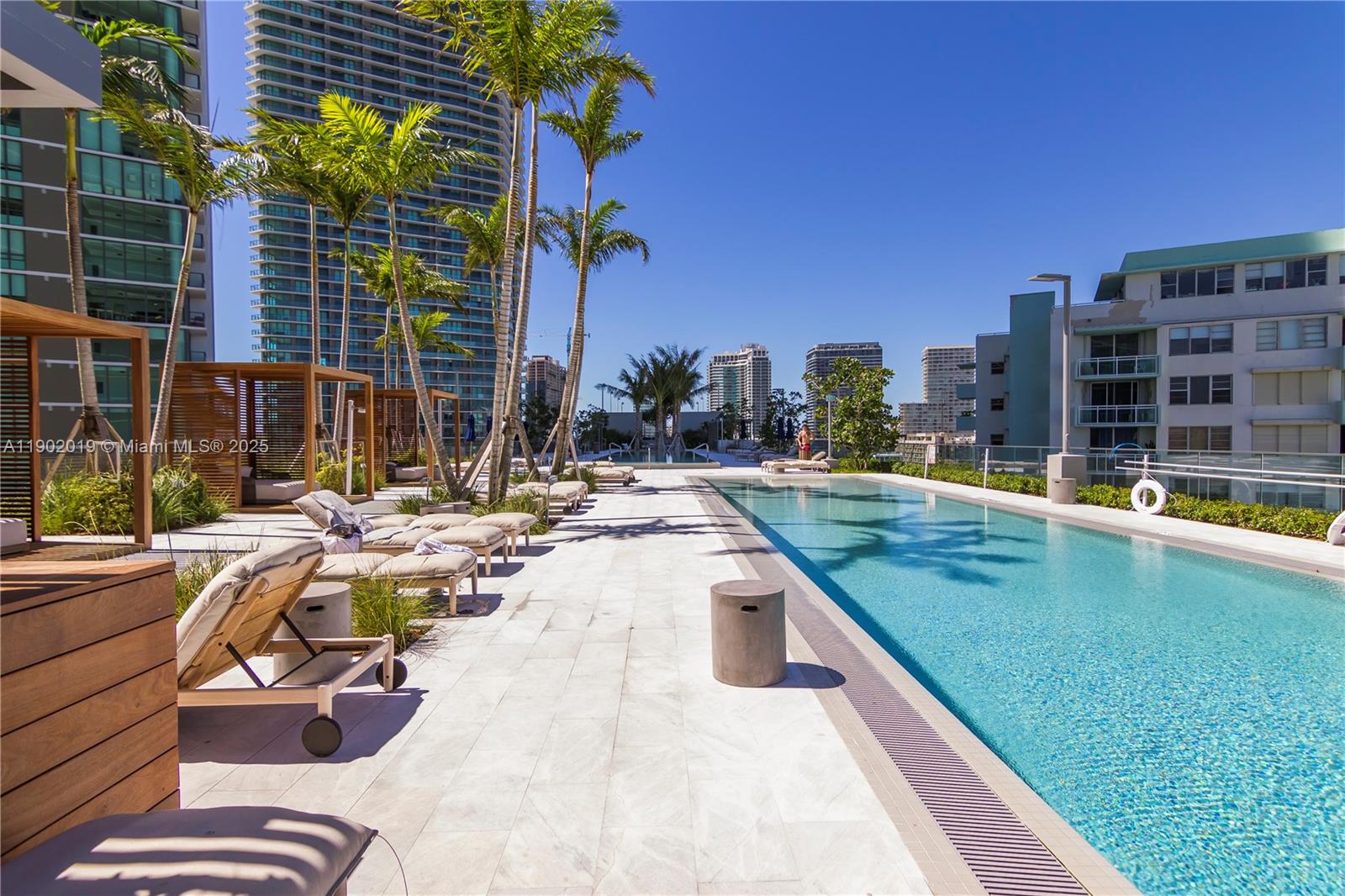 3131 Northeast 7th Avenue, Unit 2202 Miami, FL 33137 - Photo 27 of 68 Pool & cabanas on 9th floor