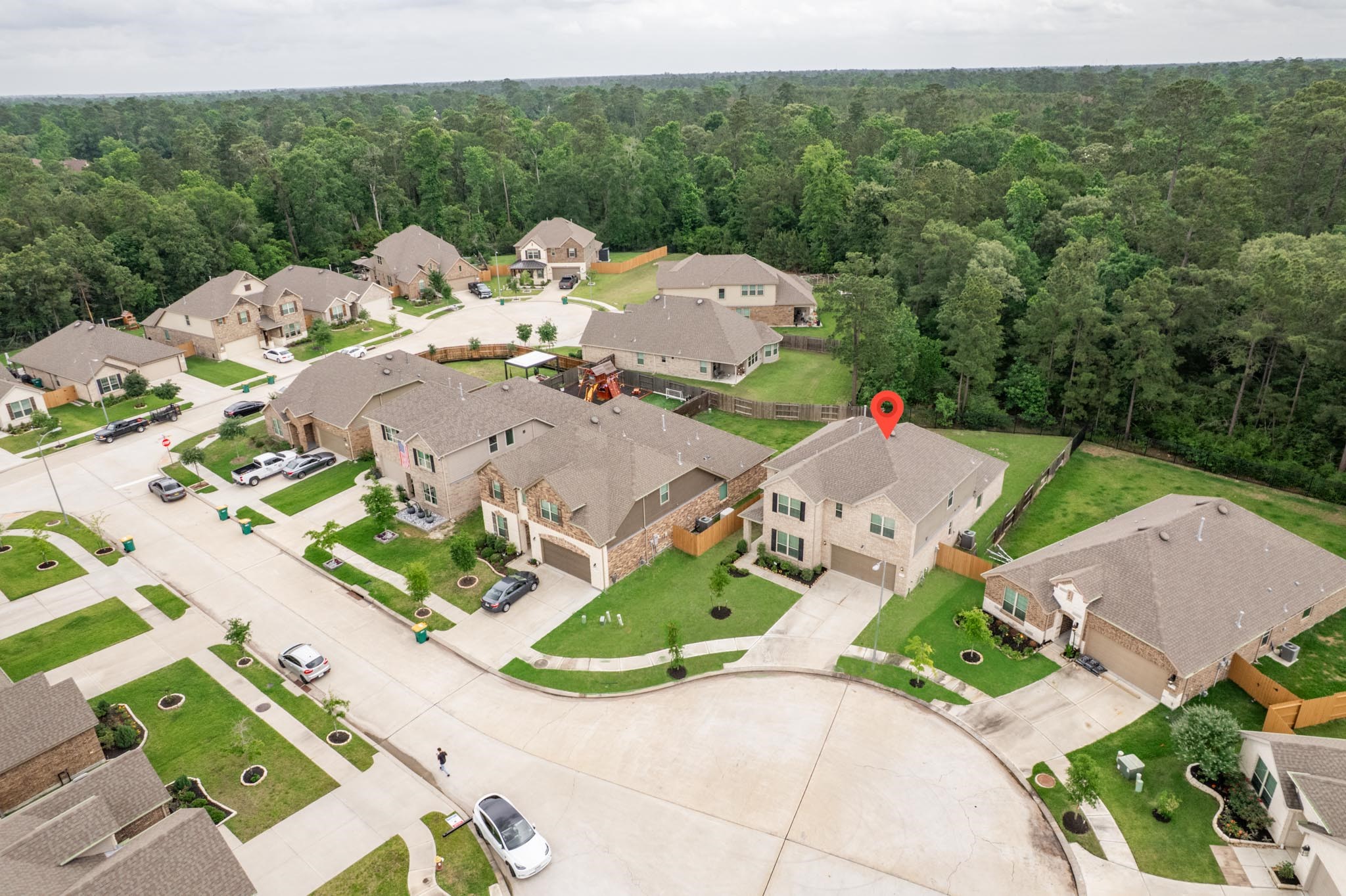 27817 Ellie Oak Lane Spring, TX 77386 - Photo 47 of 49 an aerial view of a house with swimming pool