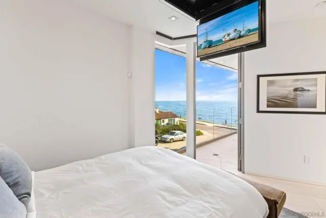 a view of a balcony with a sink