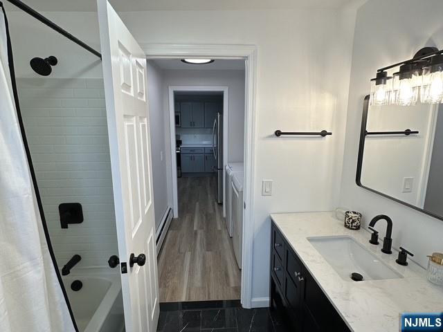 195 Valley Road, Unit 1 Clifton, NJ 07013 - Photo 6 of 8 a bathroom with a sink a mirror and shower