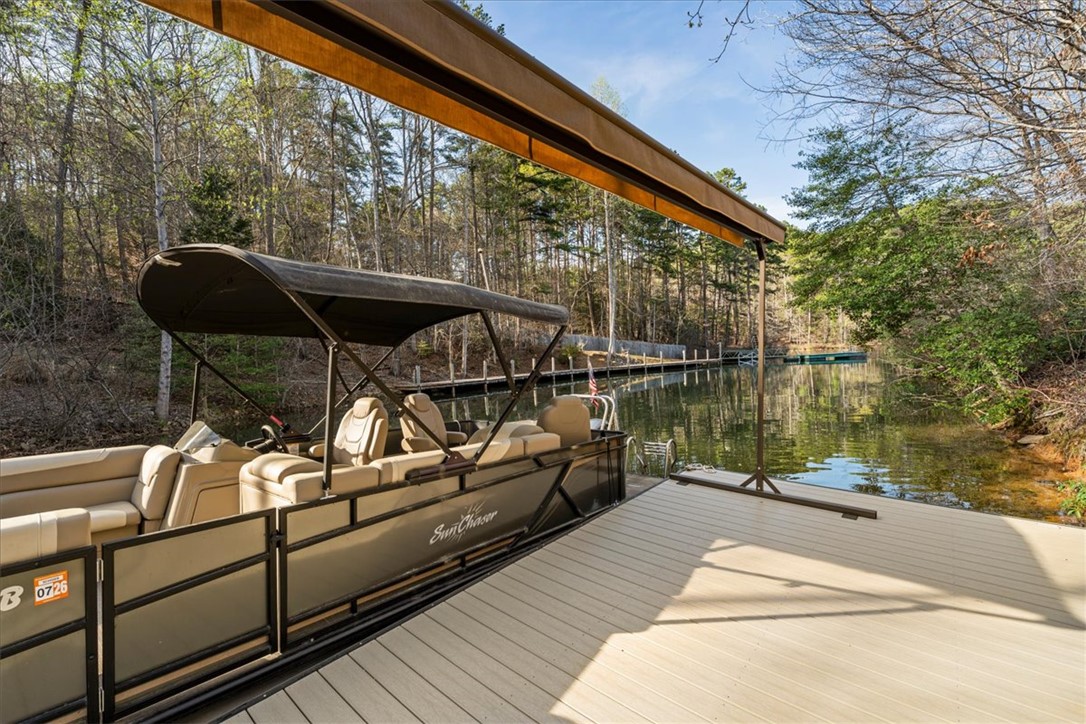 109 Carolina Cove Road Seneca, SC 29672 - Photo 5 of 45 The dock has an electric awning & plenty of water depth for your boat.