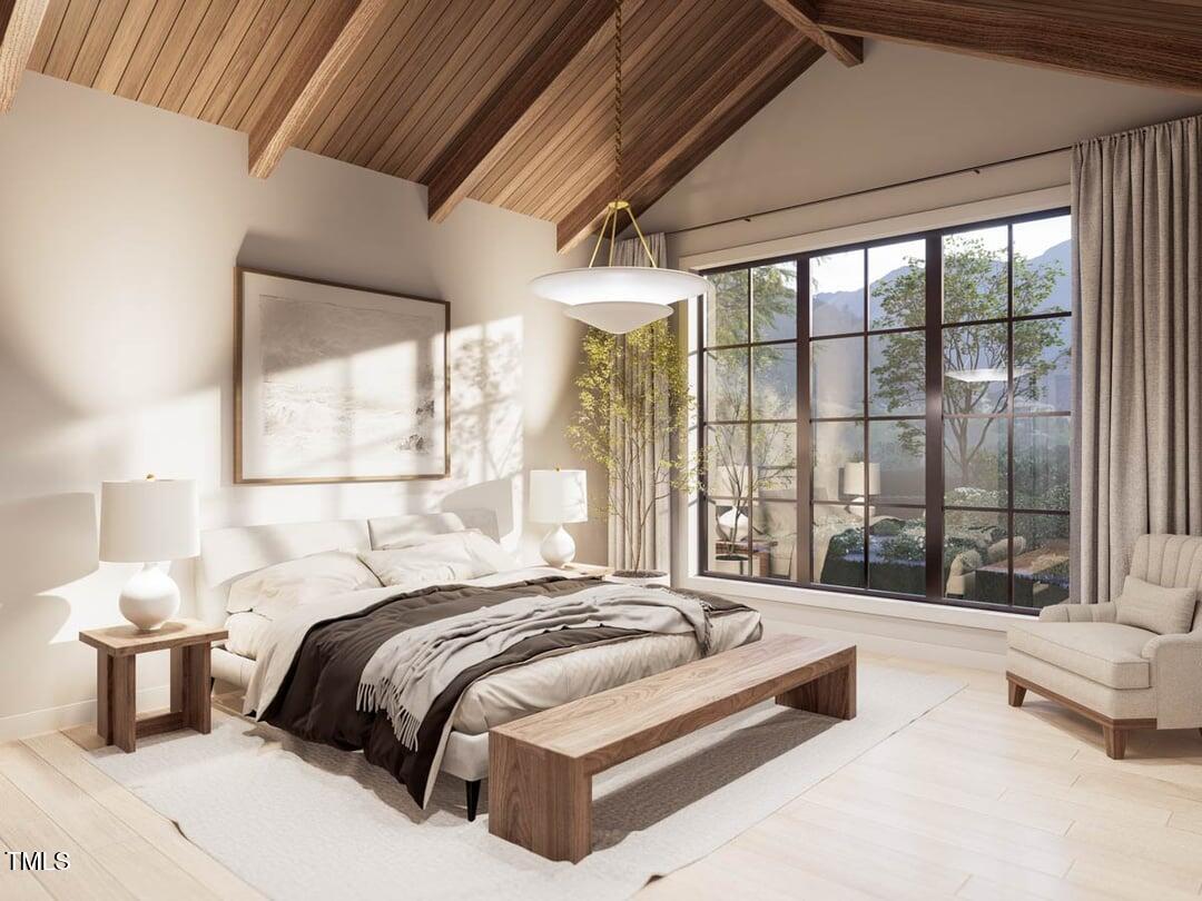 8016 Penny Road Raleigh, NC 27606 - Photo 14 of 23 a spacious bedroom with a large bed and a large window