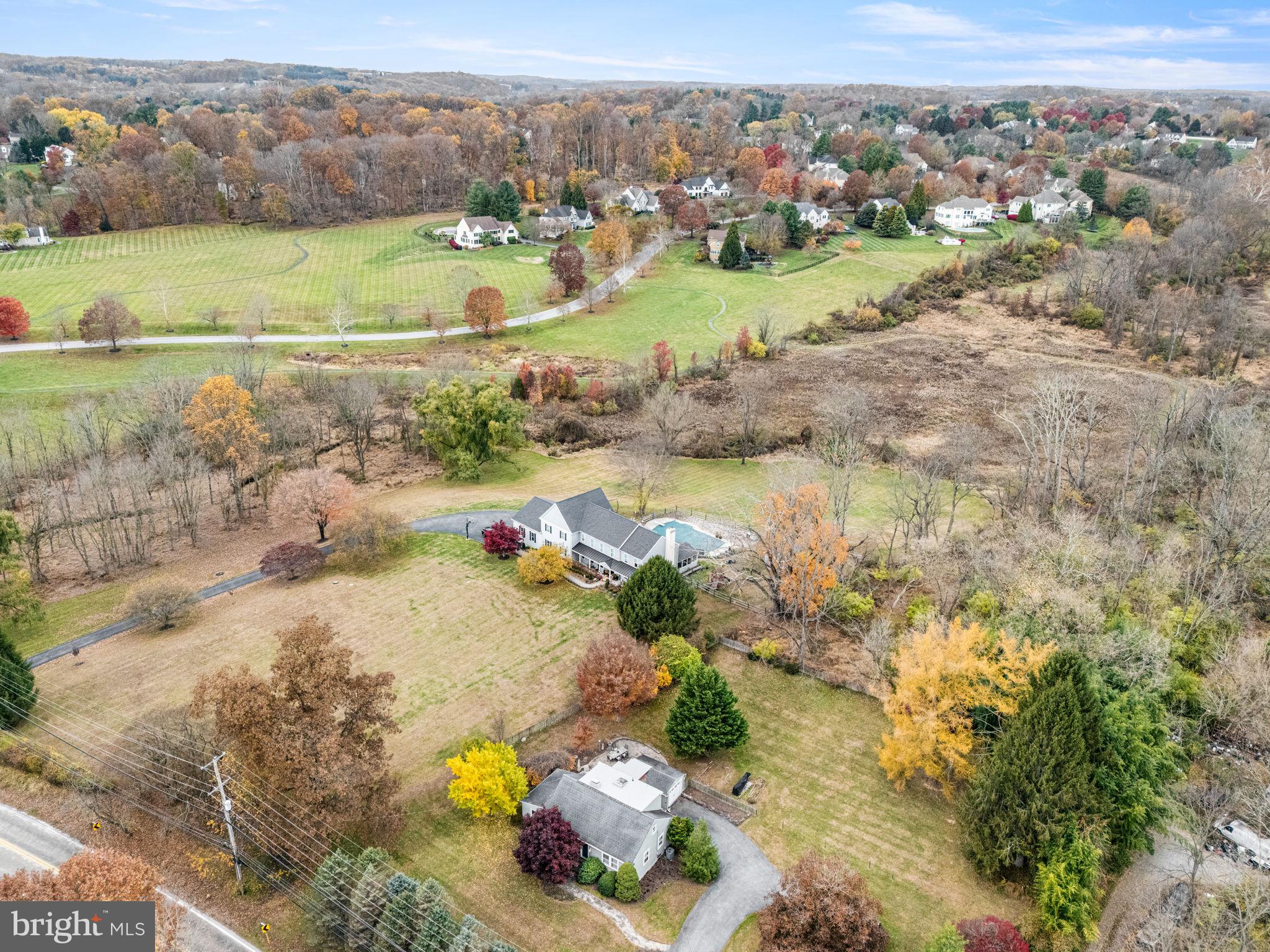 1033 Lenape Road West Chester, PA 19382 - Photo 30 of 33 an aerial view of a houses with a lake view